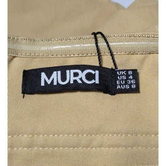 MURCI Size 4 Cotton Khaki Strapless Jumpsuit NEW - Picture 5 of 16